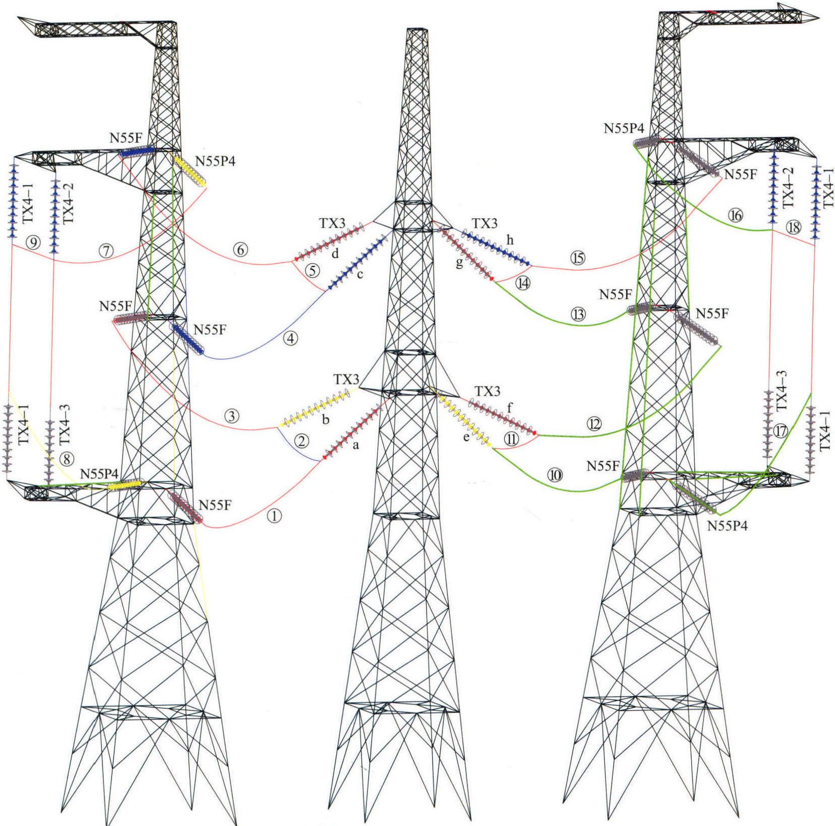分体式换位塔引流线制作典型施工方法 GWGF008-2014-SD-XL